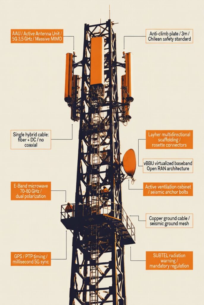 Torres de telecomunicaciones en Chile: cómo se instalan de forma segura y qué exige la normativa 3 entenaas